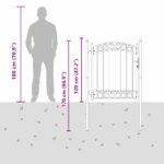 vidaXL Brána do plotu Sivá 150 x 100 cm Povrchovo upravená oceľ – Obrázok 8
