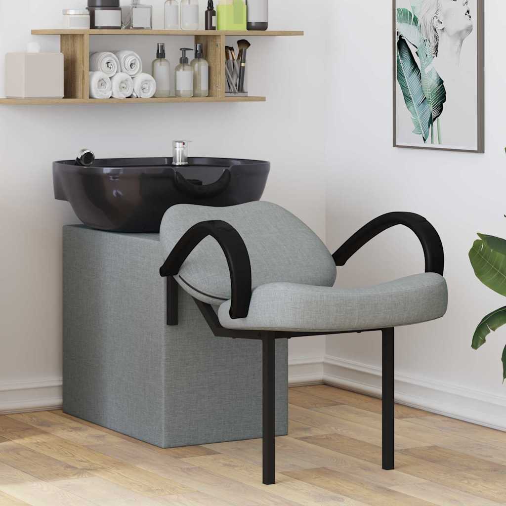 42009073_1.jpg vidaXL Kozmetický stolička Svetlošedá a čierna 63 x 141 x 92 cm látka – Obrázok 1