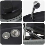 vidaXL Kozmetický stolička Svetlošedá a čierna 63 x 141 x 92 cm látka – Obrázok 7