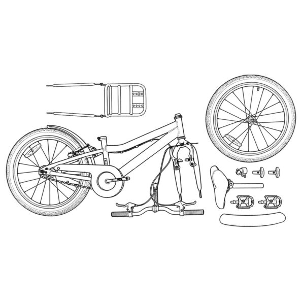 vidaXL Detské Kolo 22 Palcov pre deti vo veku 7-12 rokov Čierna – Obrázok 8