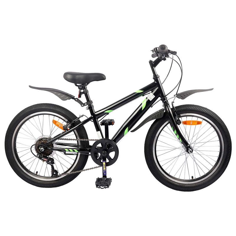 42009386_1.jpg vidaXL Detské Kolo 24 Palcov 6-Speed pre 8-12 rokov Čierny – Obrázok 1