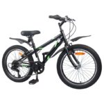 vidaXL Detské Kolo 24 Palcov 6-Speed pre 8-12 rokov Čierny – Obrázok 2