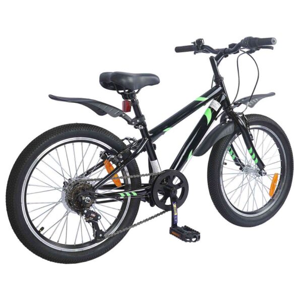 vidaXL Detské Kolo 24 Palcov 6-Speed pre 8-12 rokov Čierny – Obrázok 3