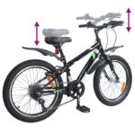 vidaXL Detské Kolo 24 Palcov 6-Speed pre 8-12 rokov Čierny – Obrázok 7
