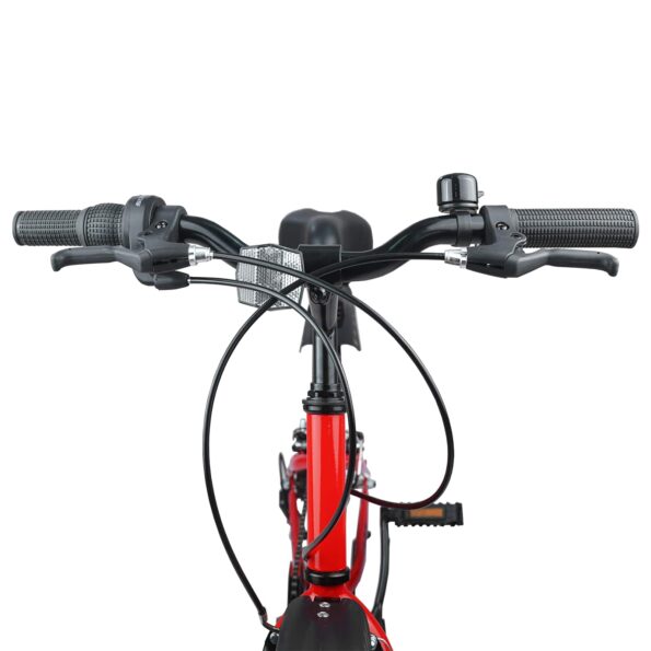 vidaXL Detské Kolo 24 Palcov 6-Speed pre 8-12 rokov Červená – Obrázok 5