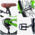 vidaXL Detské Kolo 24 Palcov 6-Speed pre 8-12 rokov Zelená – Obrázok 4