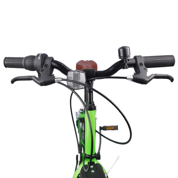 vidaXL Detské Kolo 24 Palcov 6-Speed pre 8-12 rokov Zelená – Obrázok 5