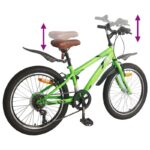 vidaXL Detské Kolo 24 Palcov 6-Speed pre 8-12 rokov Zelená – Obrázok 7