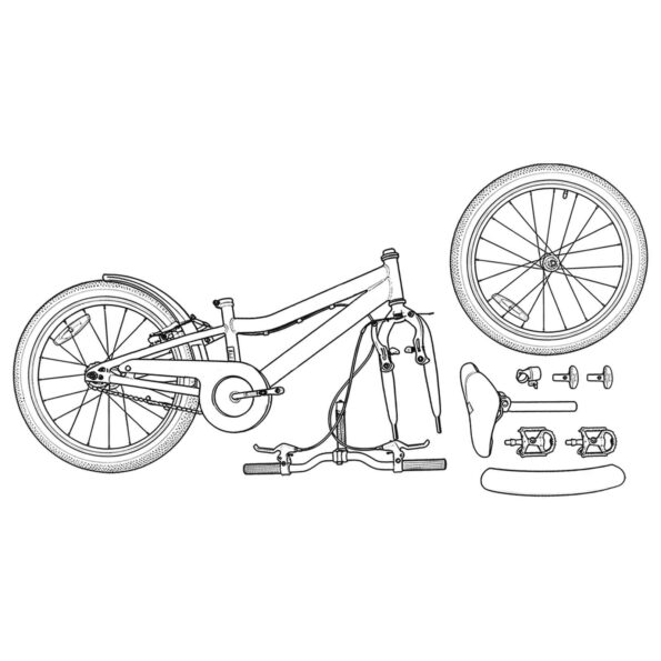 vidaXL Detské Kolo 20 Palcov pre vek 6-11 rokov Tmavo ružová – Obrázok 8