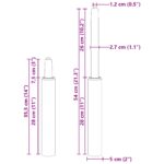 vidaXL Plynový valec kancelárskej stoličky Čierna 18,5 cm Železo – Obrázok 9