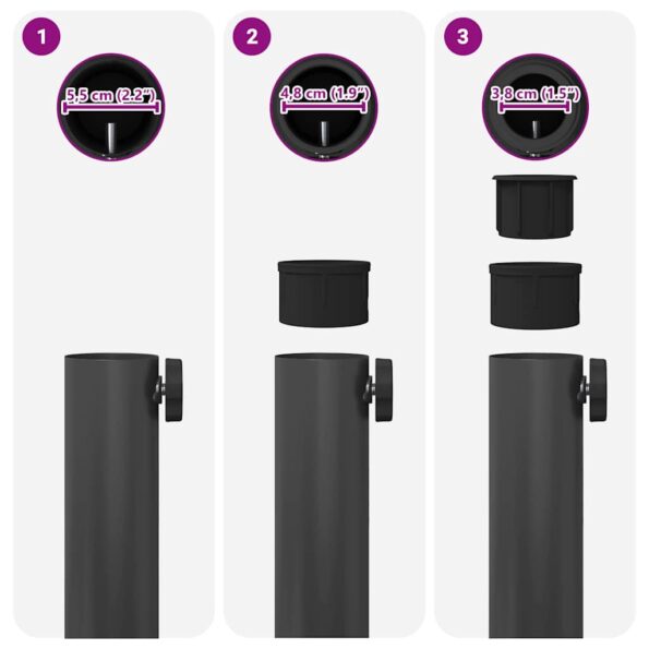 vidaXL Základy vonkajších dáždnikov Tmavo šedá 45 x 45 x 31.5 cm – Obrázok 10