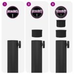 vidaXL Základy vonkajších dáždnikov Čierna 45 x 45 x 32 cm Oceľ, betón – Obrázok 10