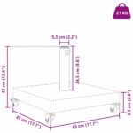 vidaXL Základy vonkajších dáždnikov Čierna 45 x 45 x 32 cm Oceľ, betón – Obrázok 12