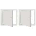 vidaXL Access Panel 2 pcs Biela 20 x 20 cm oceľ – Obrázok 2