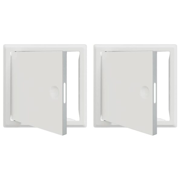 vidaXL Access Panel 2 pcs Biela 20 x 20 cm oceľ – Obrázok 2