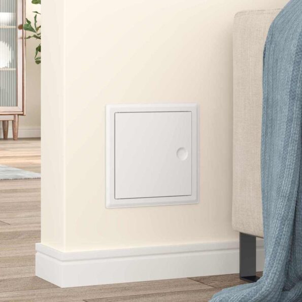 vidaXL Access Panel 2 pcs Biela 20 x 20 cm oceľ – Obrázok 3