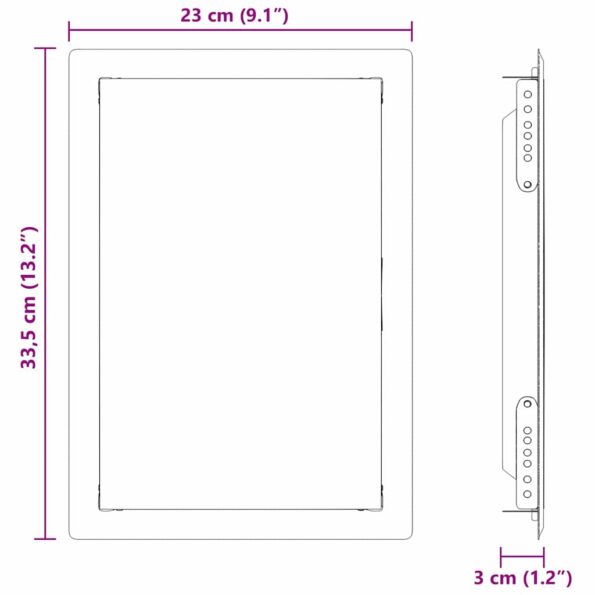 vidaXL Access Panel Biela 20 x 30 cm oceľ – Obrázok 10