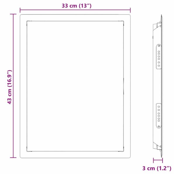vidaXL Access Panel Biela 30 x 40 cm oceľ – Obrázok 10