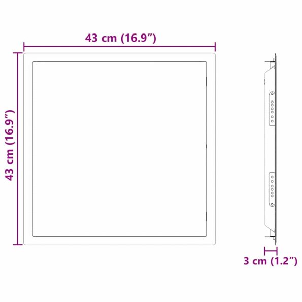 vidaXL Access Panel Biela 40 x 40 cm oceľ – Obrázok 10