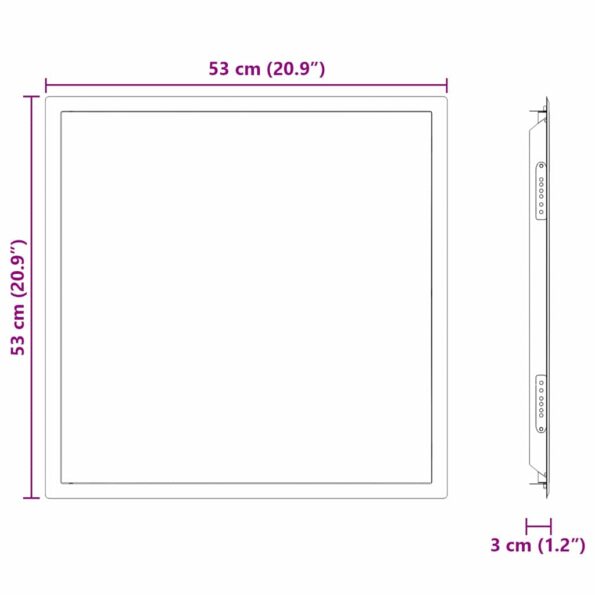 vidaXL Access Panel Biela 50 x 50 cm oceľ – Obrázok 10