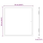 vidaXL Access Panel Biela 60 x 60 cm oceľ – Obrázok 10