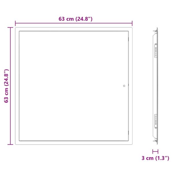 vidaXL Access Panel Biela 60 x 60 cm oceľ – Obrázok 10