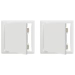 vidaXL Access Panel 2 pcs Biela 20 x 20 cm Oceľ – Obrázok 2