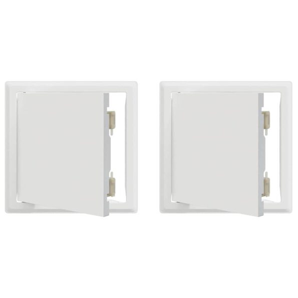 vidaXL Access Panel 2 pcs Biela 20 x 20 cm Oceľ – Obrázok 2