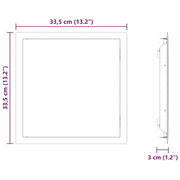 vidaXL Access Panel Biela 30 x 30 cm Oceľ – Obrázok 10