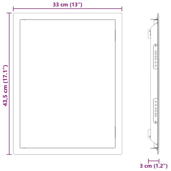 vidaXL Access Panel Biela 43,5 x 33 x 3 cm Oceľ – Obrázok 10