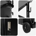 vidaXL Zváračský vozík Čierna 90 x 46 x 96 cm Oceľ – Obrázok 8