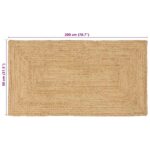 vidaXL Koberec Béžová 80 x 200 cm Juta – Obrázok 8