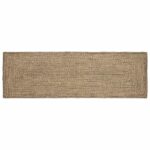 vidaXL Koberec Pletený kôš Prírodná a čierna 80 x 200 cm Juta