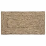 vidaXL Koberec Pletený kôš Prírodná a čierna 100 x 200 cm Juta