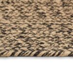 vidaXL Koberec Pletený kôš Prírodná a čierna 240 x 340 cm Juta – Obrázok 4