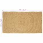 vidaXL Kusové koberce Obdĺžnikový Hnedá 60 x 110 cm Juta – Obrázok 8