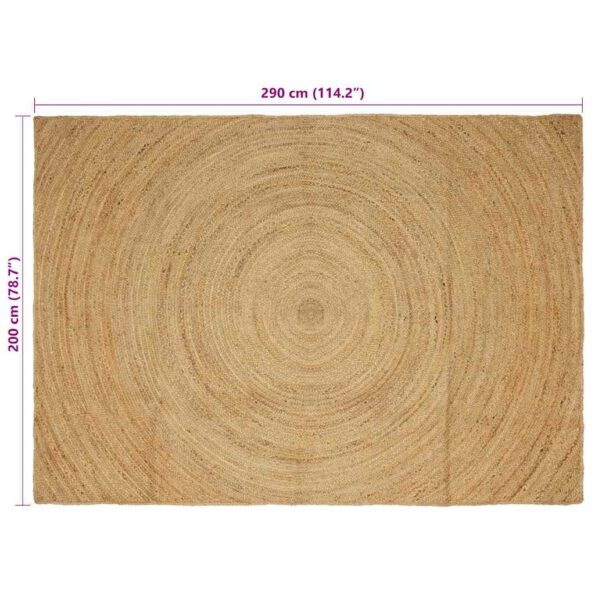vidaXL Koberec Hnedá 200 x 290 cm Juta – Obrázok 8