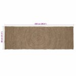 vidaXL Koberec Sivá 80 x 250 cm Juta – Obrázok 7