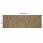 vidaXL Koberec Sivá 80 x 300 cm Juta – Obrázok 7