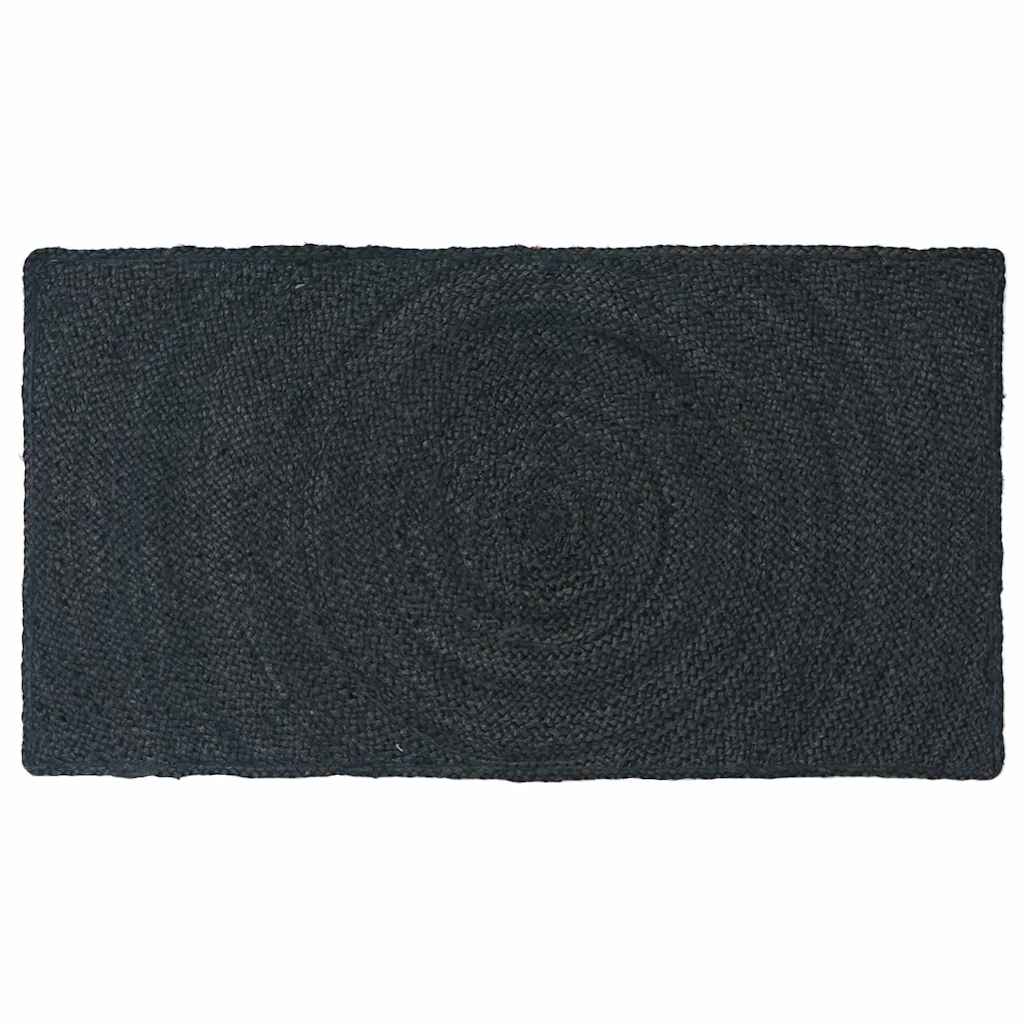 42010550_1.jpg vidaXL Kusové koberce Obdĺžnikový Tmavo šedá 60 x 110 cm Juta – Obrázok 1