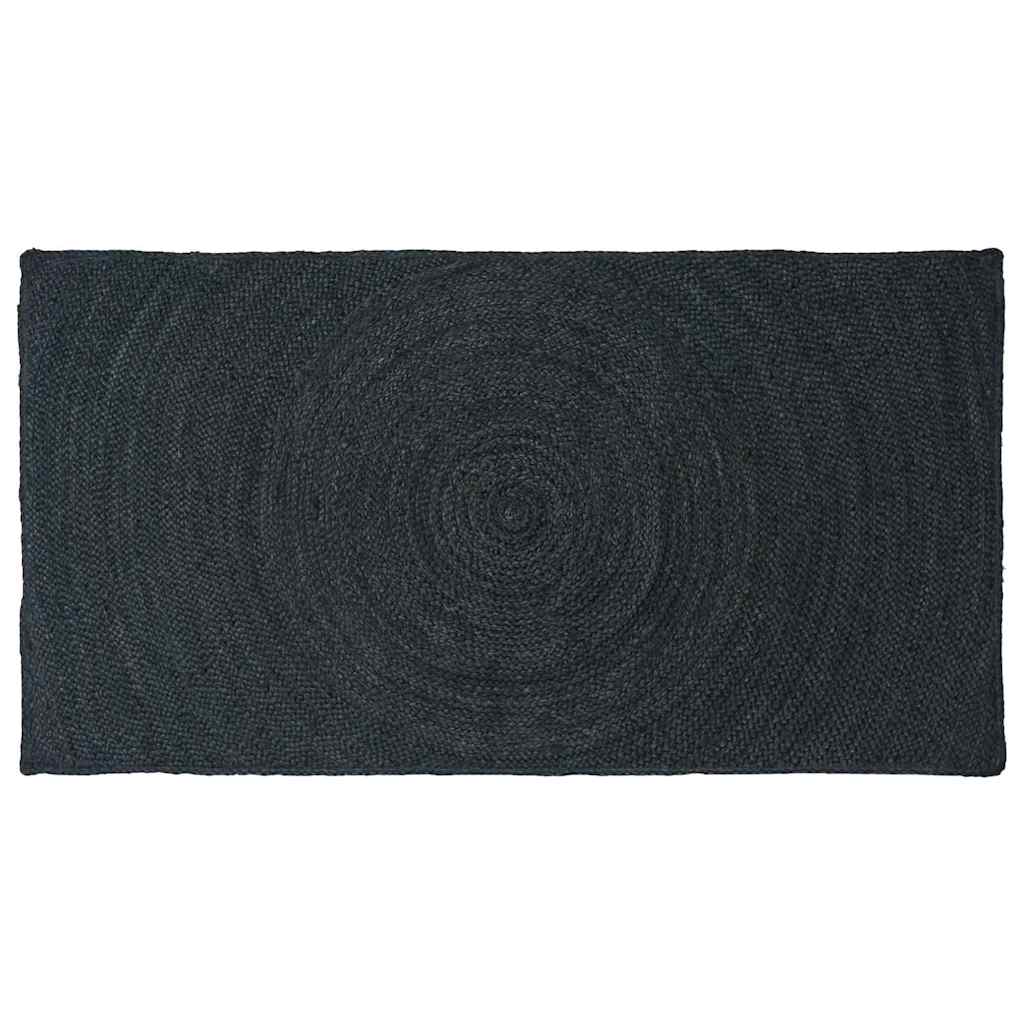 42010555_1.jpg vidaXL Kusové koberce Obdĺžnikový Tmavo šedá 80 x 150 cm Juta – Obrázok 1