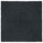 vidaXL Koberec Tmavo šedá 160 x 160 cm Juta