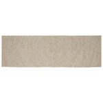 vidaXL Kusové koberce Obdĺžnikový Prírodná a biela 60 x 300 cm Juta