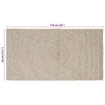 vidaXL Kusové koberce Obdĺžnikový Prírodná a biela 80 x 150 cm Juta – Obrázok 8