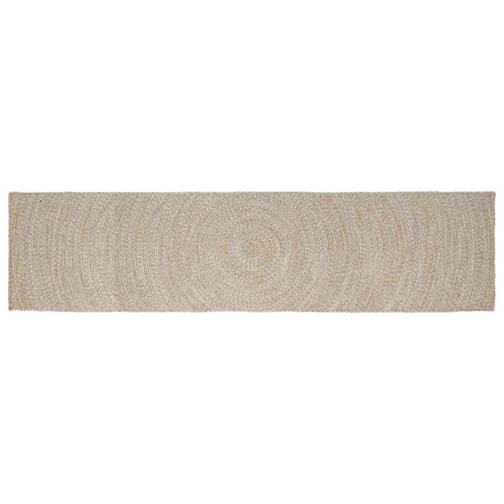 42010601_1.jpg vidaXL Kusové koberce Obdĺžnikový Prírodná a biela 80 x 400 cm Juta – Obrázok 1