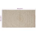 vidaXL Kusové koberce Obdĺžnikový Prírodná a biela 100 x 200 cm Juta – Obrázok 8
