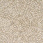 vidaXL Koberec Prírodná a biela 200 x 200 cm Juta – Obrázok 6