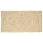 vidaXL Koberec Prírodná a biela 100 x 200 cm Juta
