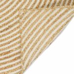 vidaXL Koberec Prírodná a biela 140 x 200 cm Juta – Obrázok 5