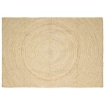 vidaXL Koberec Prírodná a biela 200 x 290 cm Juta